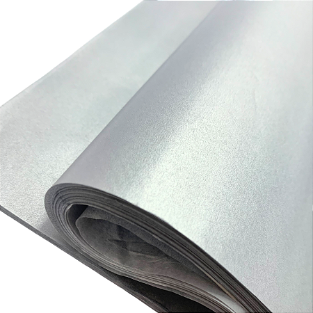 Papel De Seda 48x60 Pacote C/100 Folhas Prata