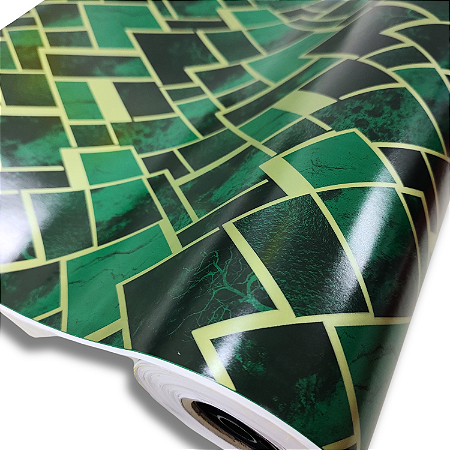 Papel De Presente Belgica Verde Bobina 60 Cm X100 M
