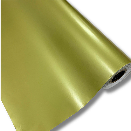 Papel De Presente Dourado Bobina 60 Cm X100 M