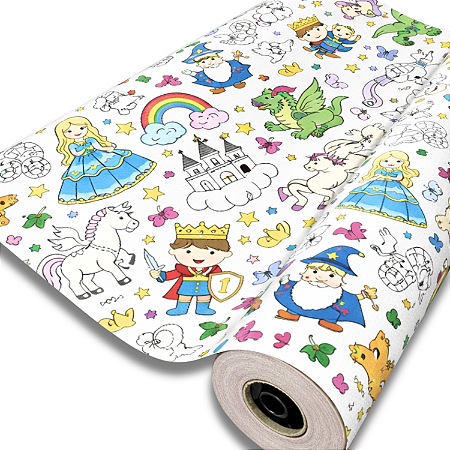 Papel De Presente Couche Bobina 40cm X 100m