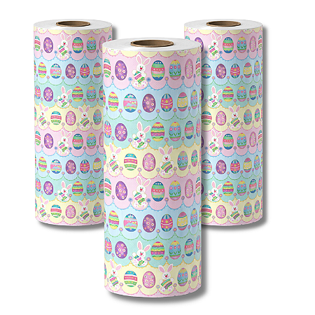 Papel De Presente Páscoa Bobina 60cm x 100m