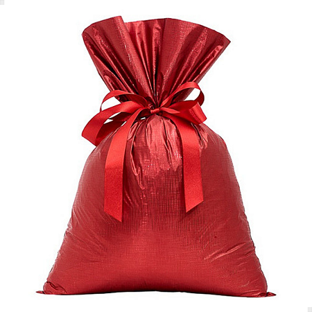 Saco Presente Soft 25x37 50 Unidades Embalagem Luxo Texturizado Vermelho