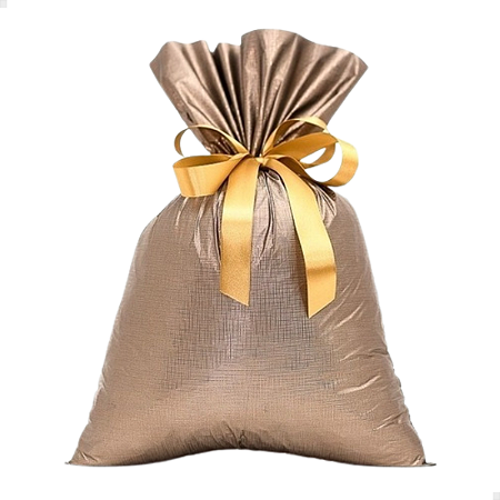 Saco Presente Soft 25X37 50 Unidades Embalagem Luxo Texturizado Cobre