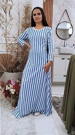 Vestido Básico Listrado