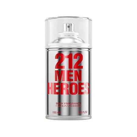 Body Spray Masculino 212 Heroes Carolina Herrera 250ml - Fragrância Jovial e Ousada