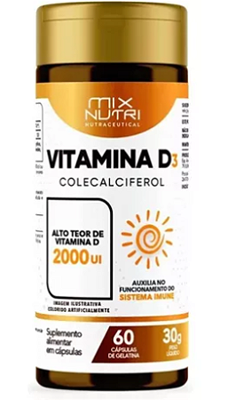 VITAMINA D3- 60 CAPS - MIX NUTRI