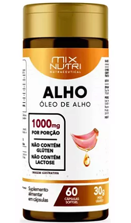 ÓLEO DE ALHO - 60 CAPS - MIX NUTRI