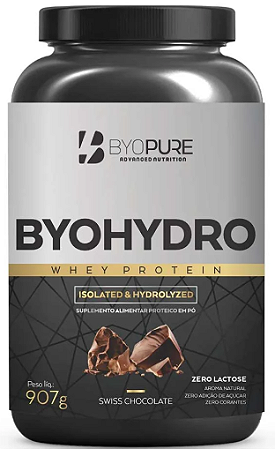 WHEY BYOPURE ISOLADO E HIDROLISADO- 907G