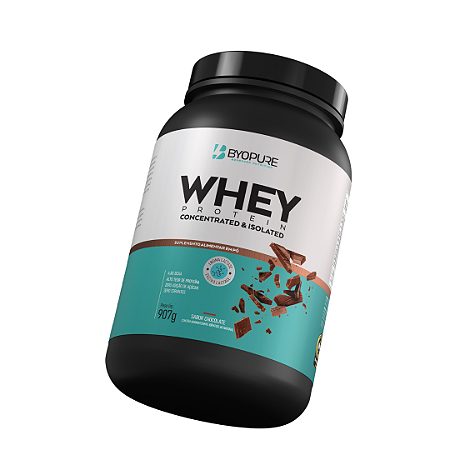 WHEY BYOPURE ISOLADO E CONCENTRADO - 907G - COM ENZIMA LACTASE