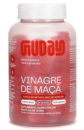 VINAGRE DE MAÇA EM GOMA- GUDAY- 60 GOMAS