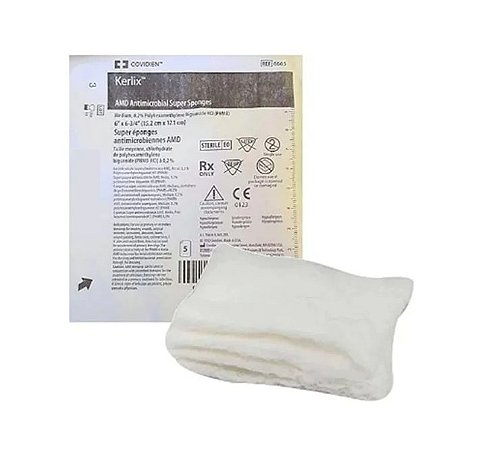 Compressa Kerlix Antimicrobiana 15cm X 17cm C/5 Unidades Covidien