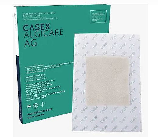 Curativo de Alginato com Prata 15cm X 20cm Casex