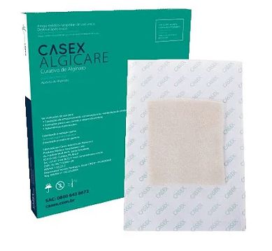Curativo de Alginato de Cálcio e Sódio 7,5cm X 10cm Casex