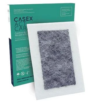 Curativo de Carvão Ativado e Prata 10,5cm X 19cm Casex