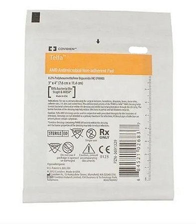 Curativo Telfa Antimicrobiana Com Borda 10cm X 30cm Covidien