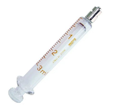 Seringa De Vidro Bico Metal Luer Lock 05ml Arti Glass