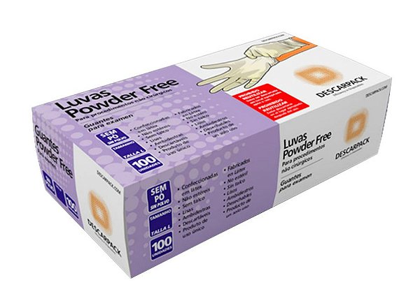 Luva De Látex Descarpack Sem Pó Tam: G C/100 Unidades