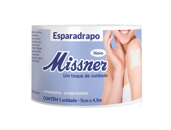 Esparadrapo Impermeável Branco 5cm X 4,5m Missner