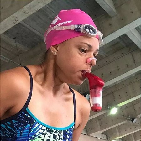 Respirador C/ Válvula Plus Medic HR Vermelho Esporte PowerBreathe