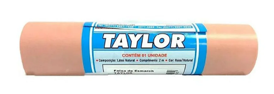 Faixa Esmarch de Borracha 10cm x 2m C/ Espessura de 0,45mm- Taylor