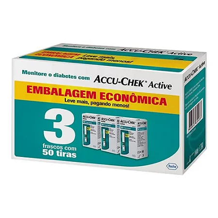 Tiras Para Controle de Glicemia Active Caixa C/150 Accu-Chek