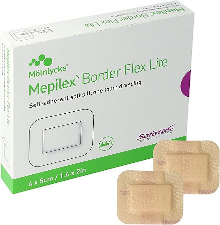 Curativo Mepilex Border Espuma Flexível Lite 4x5cm Molnlycke