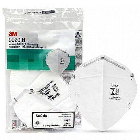 Máscara Respirador Hospitalar PFF2 9920H C/10 Unidades 3M