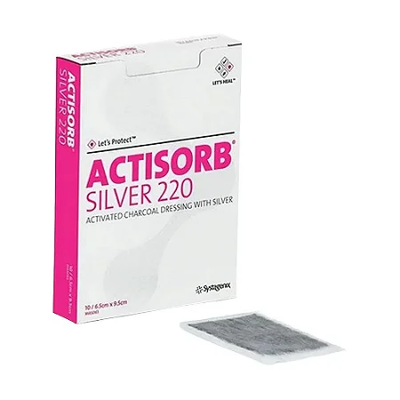 Curativo (Actisorb Silver 220) Carvão c/ Prata 10,5 x 10,5cm Systagenix