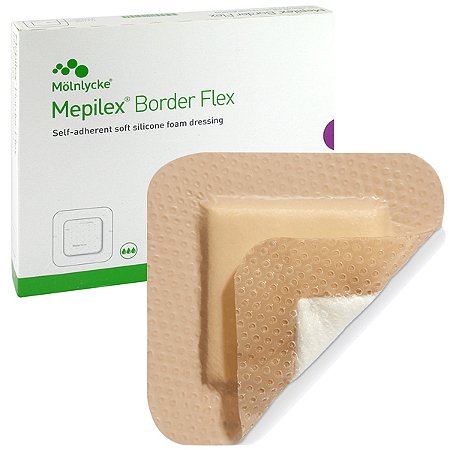 Curativo Mepilex Border Espuma Flexível 10x10cm Molnlycke
