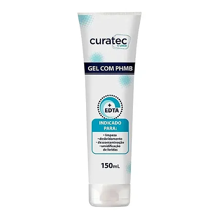 Gel de Limpeza Feridas PHMB EDTA 150ml Curatec