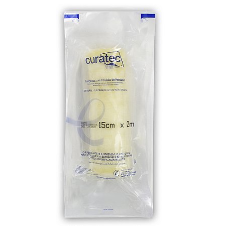Curativo Compressa com Emulsão de Petrolatum 15cmx2m Curatec