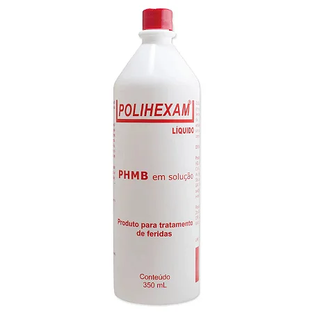 Solução PHMB 0,1% Limpeza de Feridas Polihexam 350ml Helianto