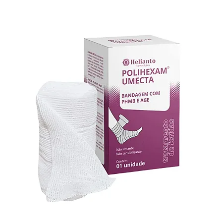 Bandagem Bota de Unna Polihexam Umecta PHMB 10,2cm x 9,14m Helianto