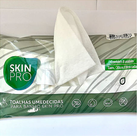 Skin Pro Thin - Lenços Umidecidos para Banho Pct C/8 Hartmann