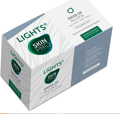 Álcool Swab Em Sachê LIGHT Skin Pro C/100 Unidades - Hartmann