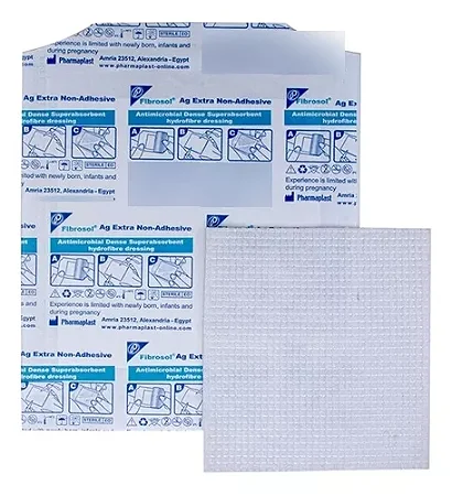 Curativo Hidrofibra Com Prata Fibrosol AG Extra 10cm X 10cm Pharmaplast