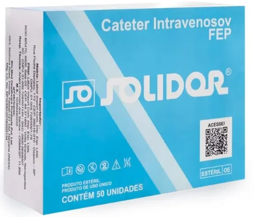Cateter Intravenoso Periférico 22g c/50 Unidades Solidor