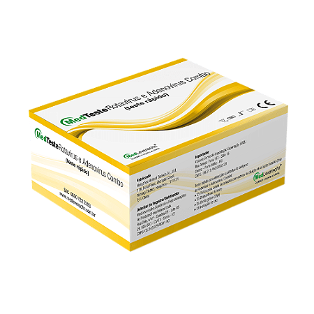 Teste Rápido Rotavírus e Adenovírus Combo Cx C/25 MedTeste Medlevensohn