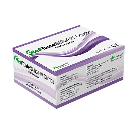 Teste Rápido Sífilis/HIV Combo Cx C/25 MedTeste Medlevensohn