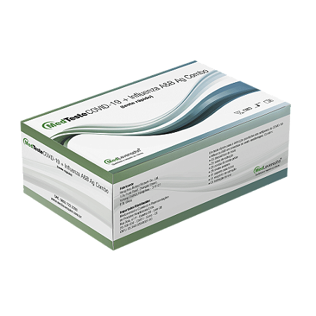 Teste Rápido COVID-19 + Influenza H1N1 Ag Combo Cx C/25 MedTeste Medlevensohn
