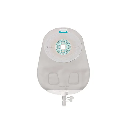 Bolsa de Colostomia SenSura Mio 1 Peça Plana Uro Cinza Recortável 10-45mm Midi - C/30 Coloplast