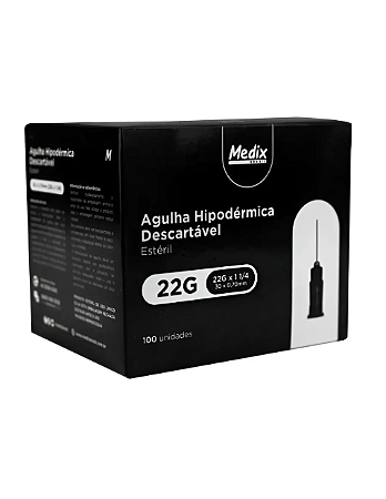 Agulha Hipodérmica Medix 30 X 0,70mm C/100 Unidades