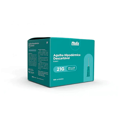 Agulha Hipodérmica Medix 30 X 0,80mm C/100 Unidades