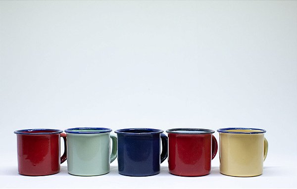 Caneca esmaltada colorida - 80ml