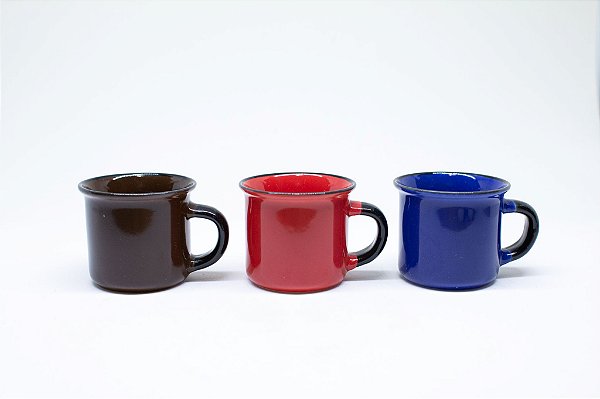 Caneca de porcelana para café colorida 70ml