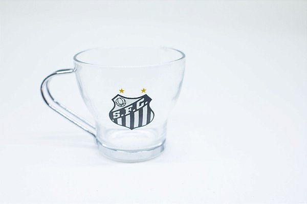 Caneca em vidro do Santos