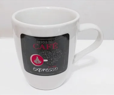 Caneca de cerâmica estampada 220ml
