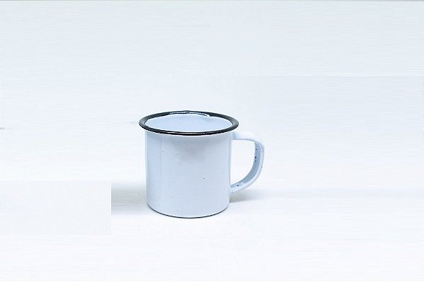 Caneca esmaltada branca - 150ml