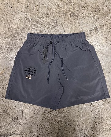 Bermuda Tactel Cinza Mãozinha