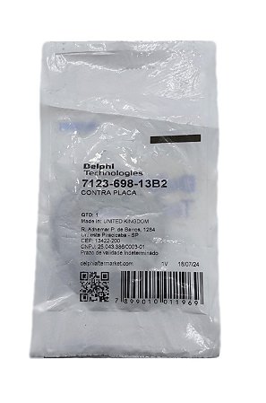 CONTRA PLACA PERKINS BOMBA DELPHI 7123-698